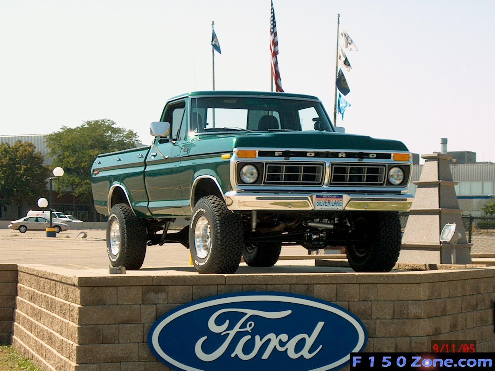 Sitting tall on the Ford truck display ramp at Michigan truc